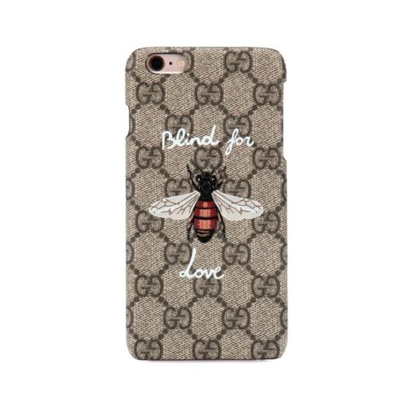 NIB GUCCI Blind For Love IPhone 7 GG Monogram Bumble Bee Cover - Picture 10 of 11
